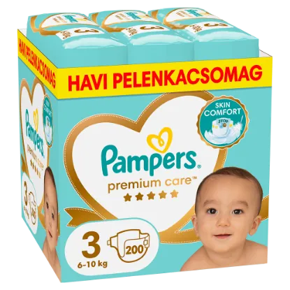 Pampers Premium Care Pelenka - havi pelenkacsomag, Méret: 3, 200 db, 6kg-10kg termékhez kapcsolódó kép