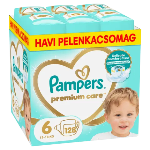 Pampers Premium Care Pelenka - havi pelenkacsomag , Méret: 6, 128 db, 13kg-18kg termékhez kapcsolódó kép