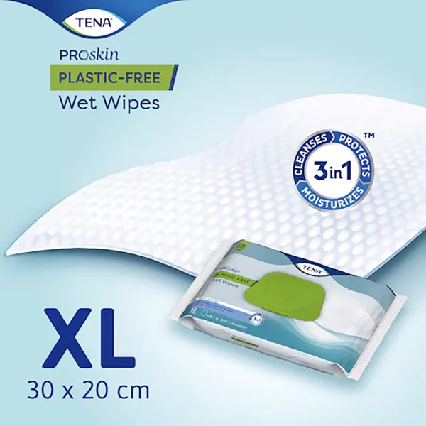Tena ProSkin műanyagmentes nedves törlőkendő 48 db termékhez kapcsolódó kép