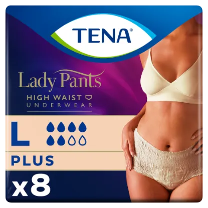 Tena Lady Pants Crème inkontinencia fehérnemű magasított derékrésszel L 8 db termékhez kapcsolódó kép