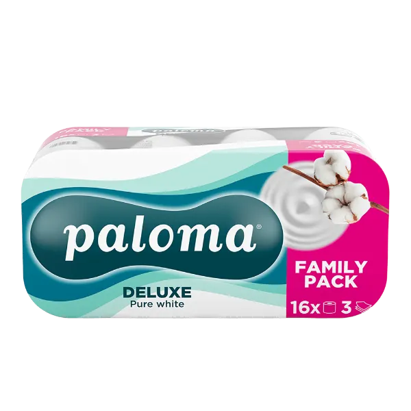 Paloma wc papír DELUXE CARE 3 rétegű 16 tek. Natúr termékhez kapcsolódó kép