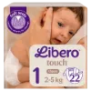 Libero Touch egyszerhasználatos pelenkanadrág, méret: 1, 2-5 kg 22 db termékhez kapcsolódó kép