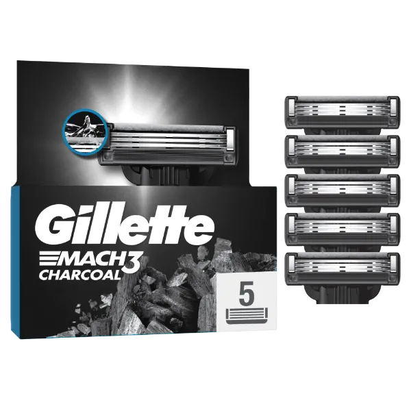 Gillette Mach3 Charcoal Borotvabetétek Férfiaknak, , 5 db Borotvabetét termékhez kapcsolódó kép