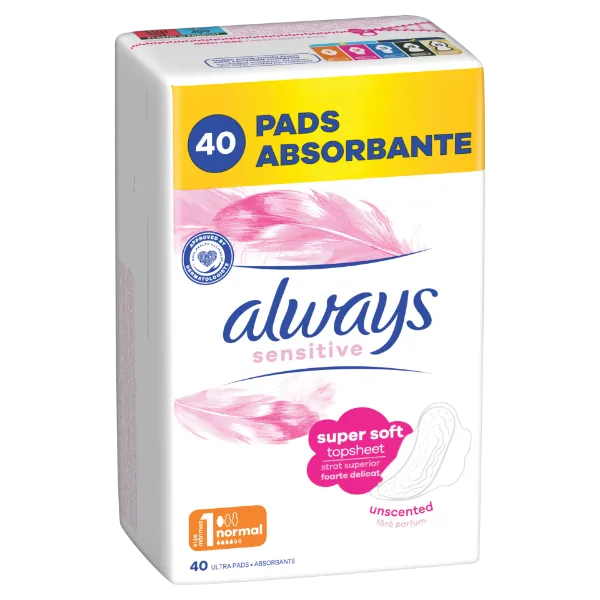 Always Ultra Sensitive Normal Plus (1-es méret) Egészségügyi Betét , 40 db termékhez kapcsolódó kép