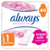 Always Ultra Sensitive Normal Plus (1-es méret) Egészségügyi Betét , 40 db termékhez kapcsolódó kép