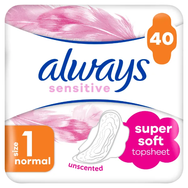 Always Ultra Sensitive Normal Plus (1-es méret) Egészségügyi Betét , 40 db termékhez kapcsolódó kép