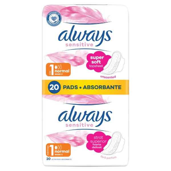 Always Ultra Sensitive Normal Plus (1-es Méret) Egészségügyi Betét , 20 db termékhez kapcsolódó kép