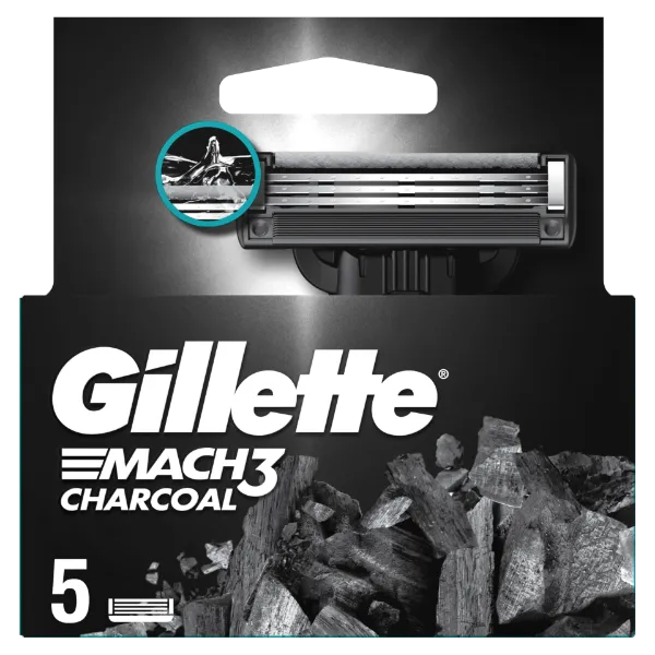 Gillette Mach3 Charcoal Borotvabetétek Férfiaknak, , 5 db Borotvabetét termékhez kapcsolódó kép