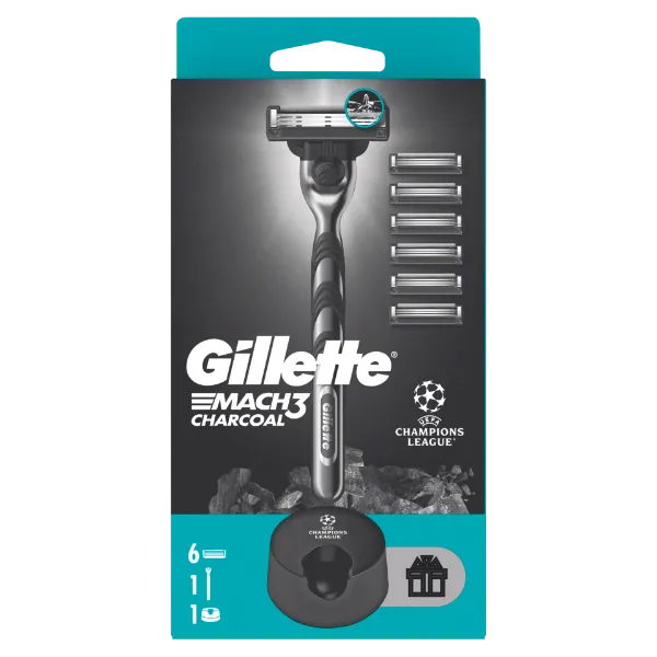 Gillette Mach3 Charcoal Férfi Borotva, 1 db Gillette Borotva, 6 db Borotvabetét termékhez kapcsolódó kép