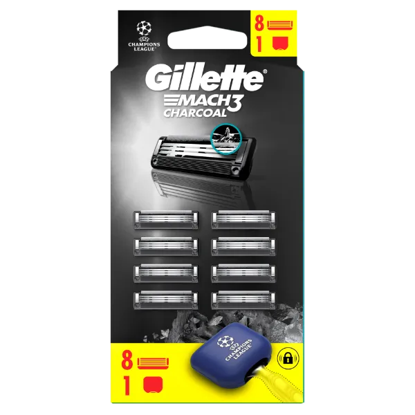 Gillette Mach3 Charcoal Borotvabetétek Férfiaknak, , 8 db Borotvabetét termékhez kapcsolódó kép