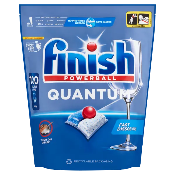 Finish Powerball Quantum All in 1 Regular mosogatógép kapszula 100 db 1040 g termékhez kapcsolódó kép