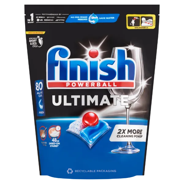 Finish Powerball Ultimate All in 1 Regular mosogatógép kapszula 80 db 1032 g termékhez kapcsolódó kép