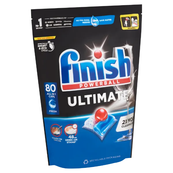 Finish Powerball Ultimate All in 1 Regular mosogatógép kapszula 80 db 1032 g termékhez kapcsolódó kép