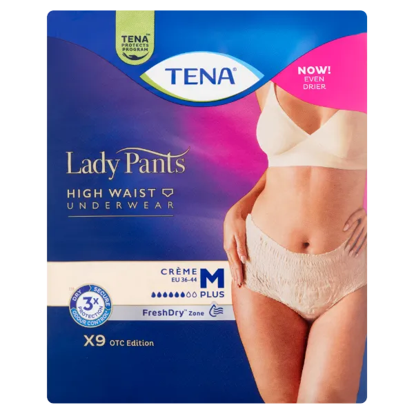 Tena Lady Pants Crème inkontinencia fehérnemű magasított derékrésszel M 9 db termékhez kapcsolódó kép