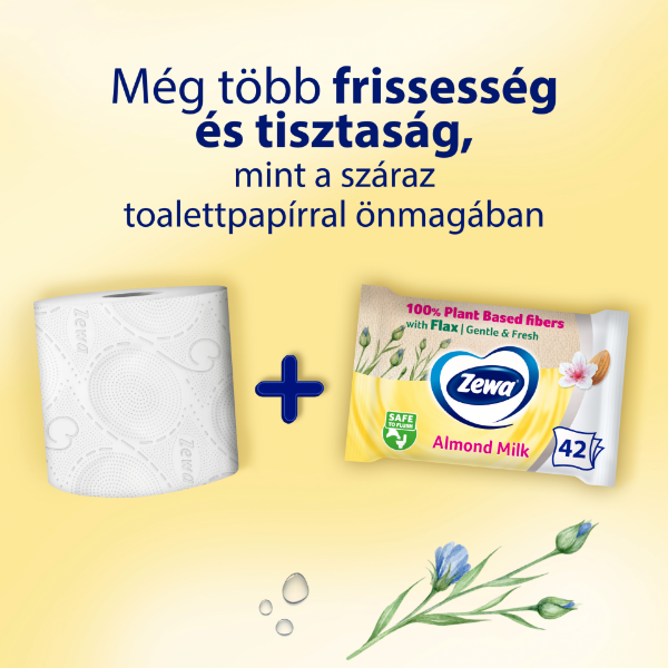 Zewa Almond Milk nedves toalettpapír 42 db termékhez kapcsolódó kép